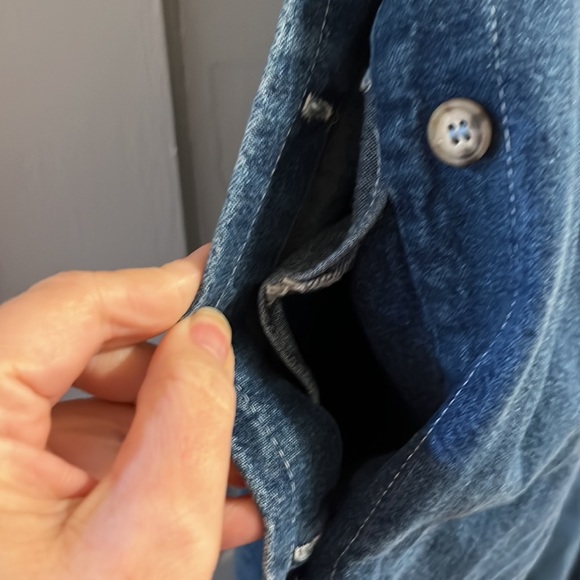 Vintage 80s Denim Jumper Dress 14 - Picture 4 of 5